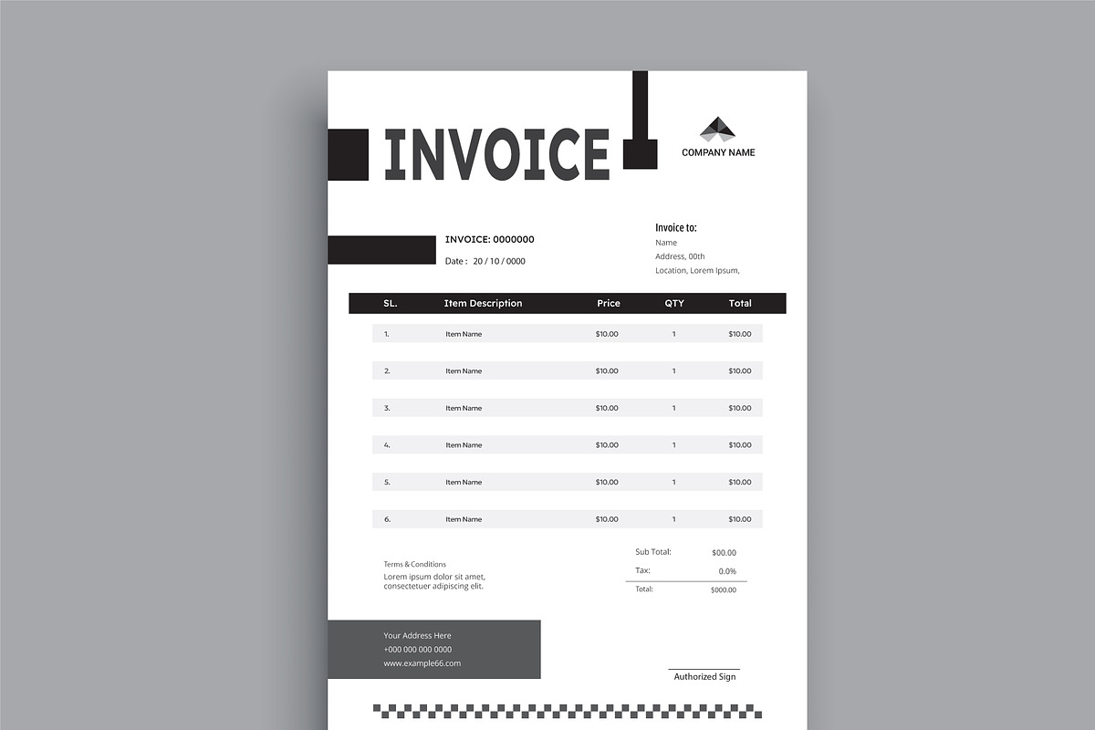New Annual Invoice Set, a Stationery Template by hkmonir (Photo 2 of 3)