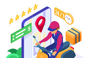 Online Internet Shopping Delivery, a Food Illustration by TAlex (Thumbnail 6 of 6)