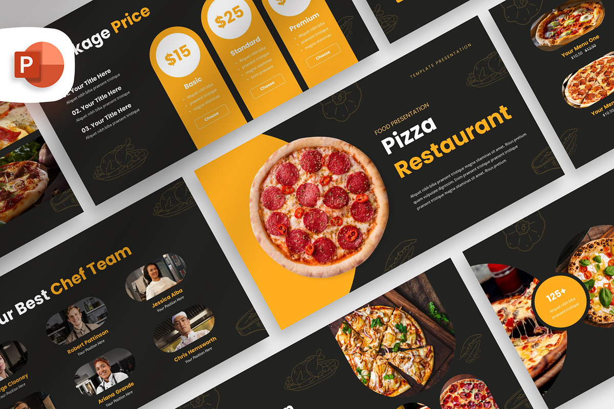 Pizza Restaurant PowerPoint Template, a Presentation Template by Digitcase x Wealthwells (Photo 1 of 3)