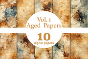 Aged Paper Textures | Old Worn Paper, a Pattern Graphic by GlamArtZhanna (Thumbnail 1 of 3)