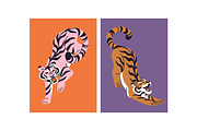 Wild tigers set, cards, patterns, an Animal Illustration by PaperTrident (Thumbnail 7 of 10)