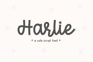 Harlie | Cute Script Font, a Script Font by KA Designs