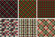 Christmas Plaid Digital Paper,, an Illustration by Designking (Thumbnail 3 of 4)