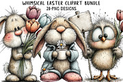 Whimsical Easter Clipart, an Illustration by Daily.Designs (Thumbnail 1 of 7)