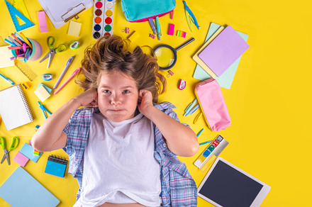 Schoolgirl ready to back to school, a School & Education Photo by Rimma