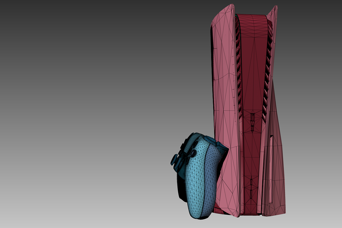 PLAYSTATION 5 + DUALSENSE low-poly, an Object 3D Model by 2$ SHOP (Photo 5 of 7)