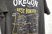 Oregon National Parks Map Tee Print, an Object Graphic by Paul Lesser (Thumbnail 5 of 5)