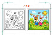 Bunny Friends Easter Coloring Book, a Seasonal Illustration by Ink Gallery (Thumbnail 7 of 8)