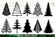 Christmas Tree Silhouette Set, a Graphic by Digital_Craftyfox (Thumbnail 8 of 20)