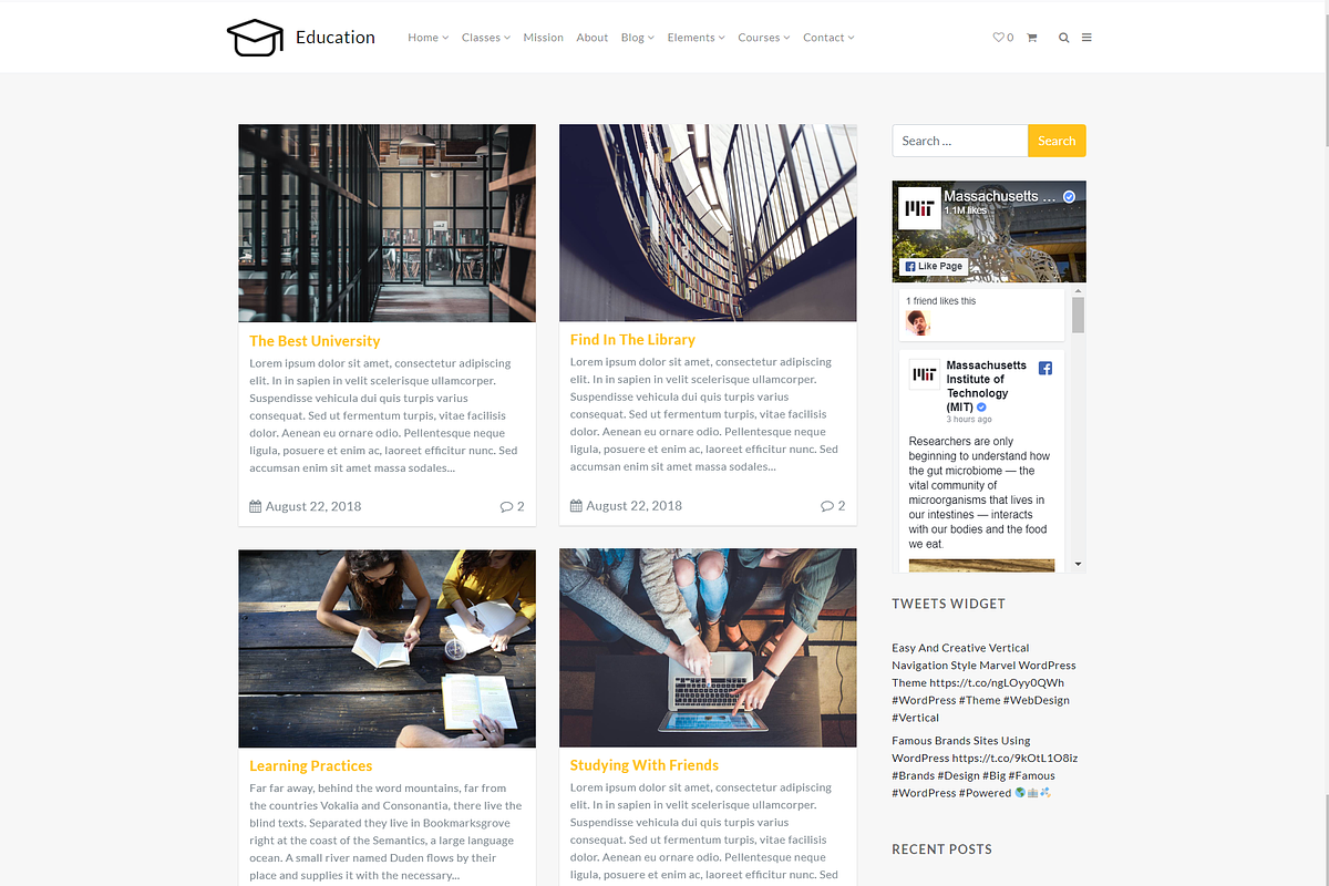 Education & Courses WordPress Theme, a WordPress Template by Visualmodo (Photo 24 of 41)