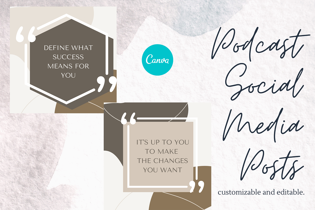 Podcast Instagram CANVA Template, a Social Media Template by Chantelle T Illustrations (Photo 2 of 5)