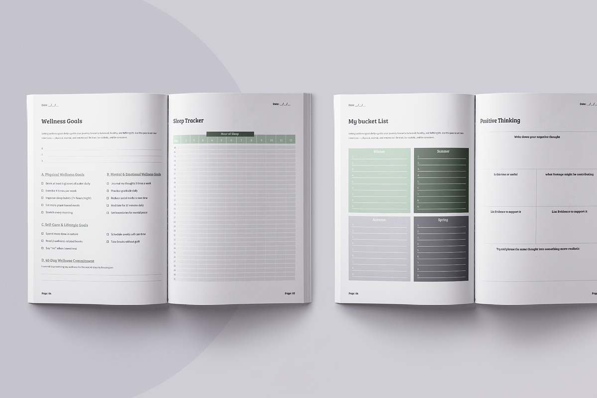 Wellness Journal | Canva, a Brochure Template by ArtisticLand (Photo 6 of 15)
