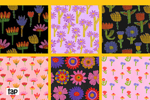 70s Craft Flower-embroidery&patterns