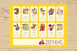 Calendar 2016. Vector.