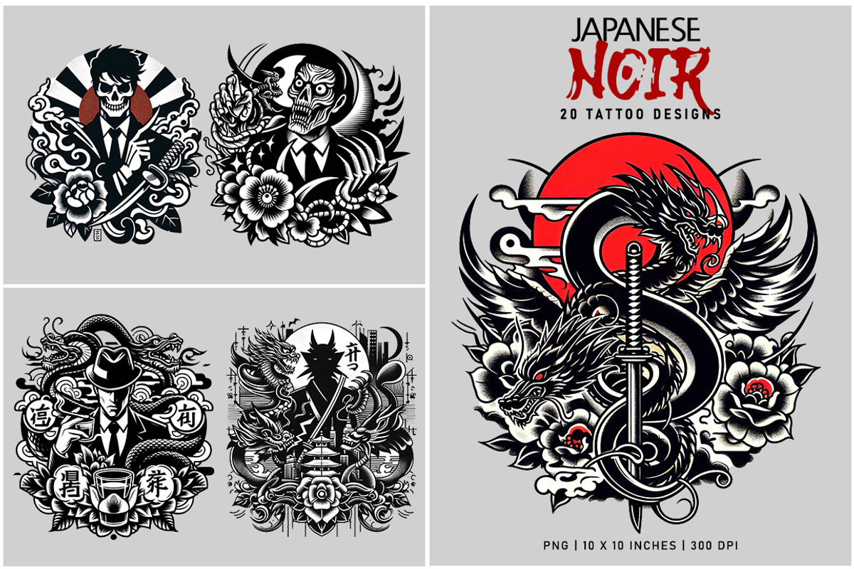 Japanese Noir, a Decorative Illustration by Digital Art Creations (Photo 2 of 9)