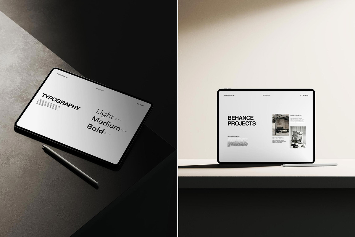 Dark iPad Mockup Collection, an iPad Mockup by Mockup Line (Photo 3 of 8)