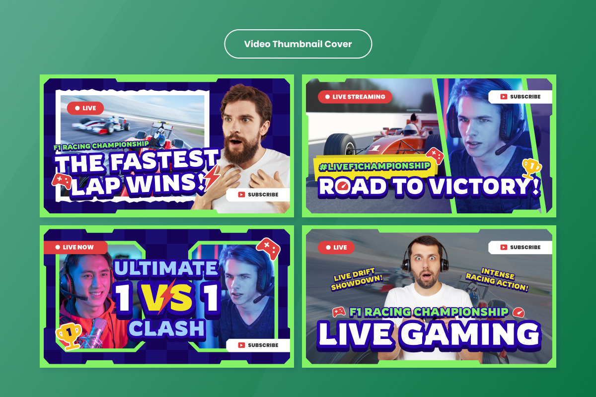 Gaming Thumbnail YouTube Livestream, a Social Media Template by twinstd (Photo 2 of 2)