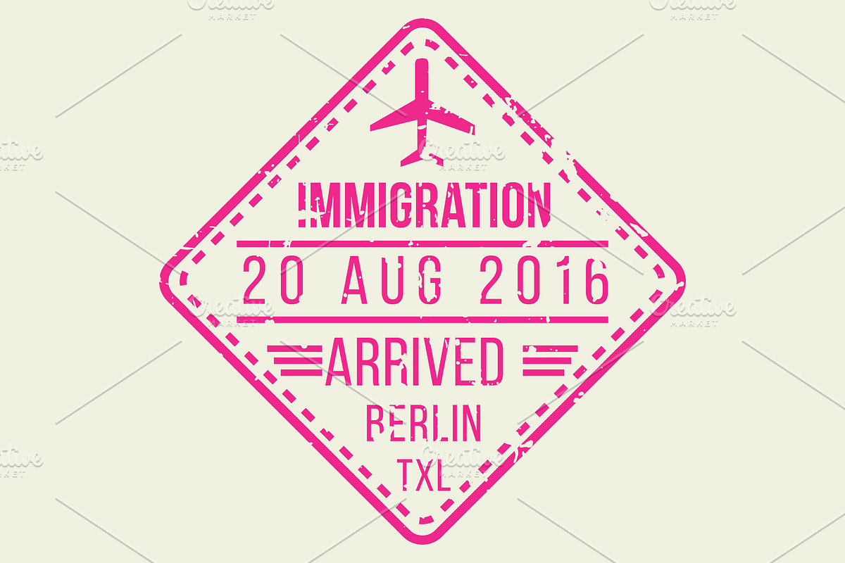 Passport Stamps & Travel Visa Signs, a Transportation Illustration by Kaushal Jangid (Photo 14 of 14)