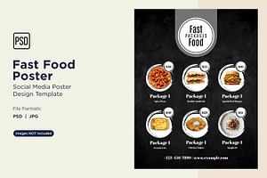 Fast Food Poster Design Template 36, a Social Media Template by shahsoft