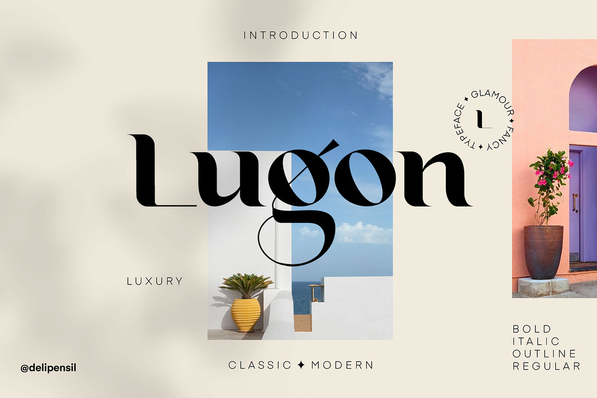 Lugon Classic Modern Typeface, a Serif Font by delipensil (Photo 5 of 12)