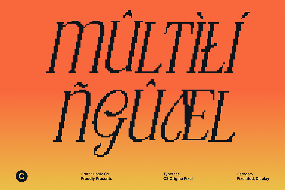 CS Origine Pixel, a Serif Font by Craft Supply Co. (Photo 6 of 8)