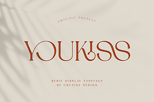 Youkiss Elegant Serif, a Serif Font by Cruzine