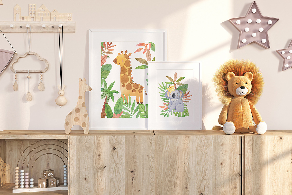 Watercolor Safari Illustration, an Animal Illustration by OxanaTally (Photo 6 of 6)