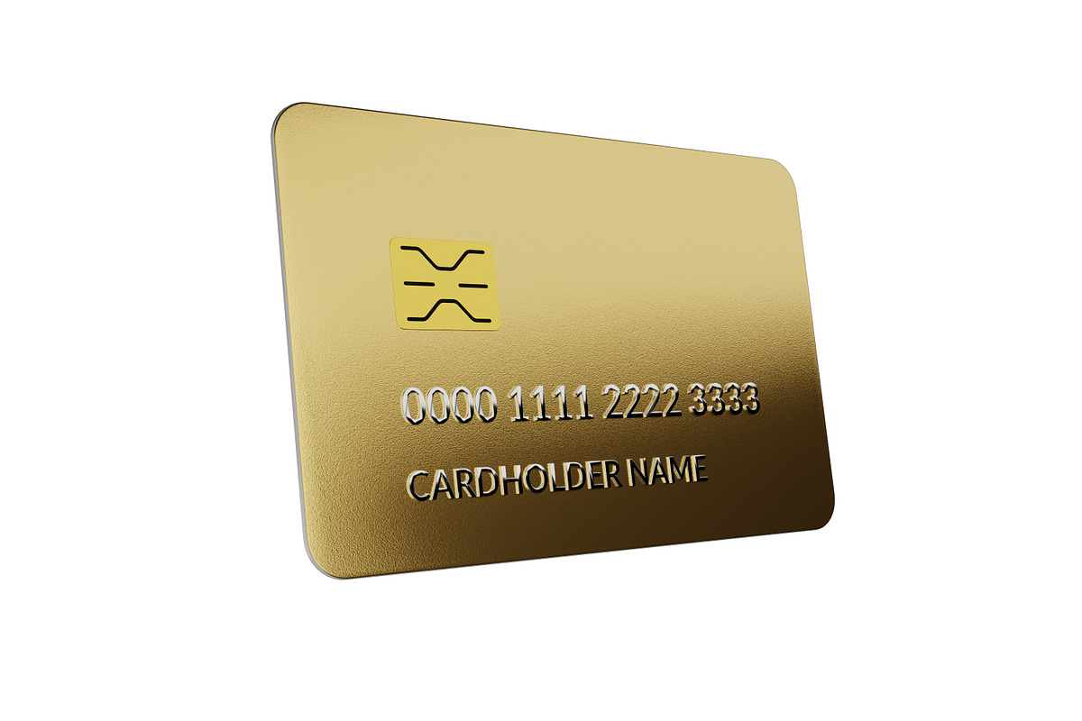 Gold bank credit card 3d model, an Object 3D Model by Art's and patterns (Photo 5 of 6)