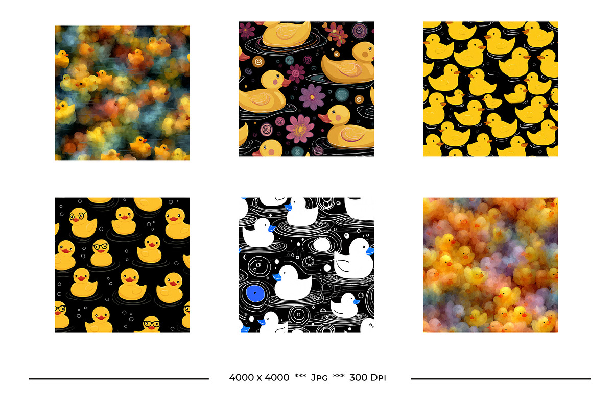 Rubber Duckies Retro Art Patterns, a Pattern Graphic by karenfoleyphoto (Photo 8 of 15)