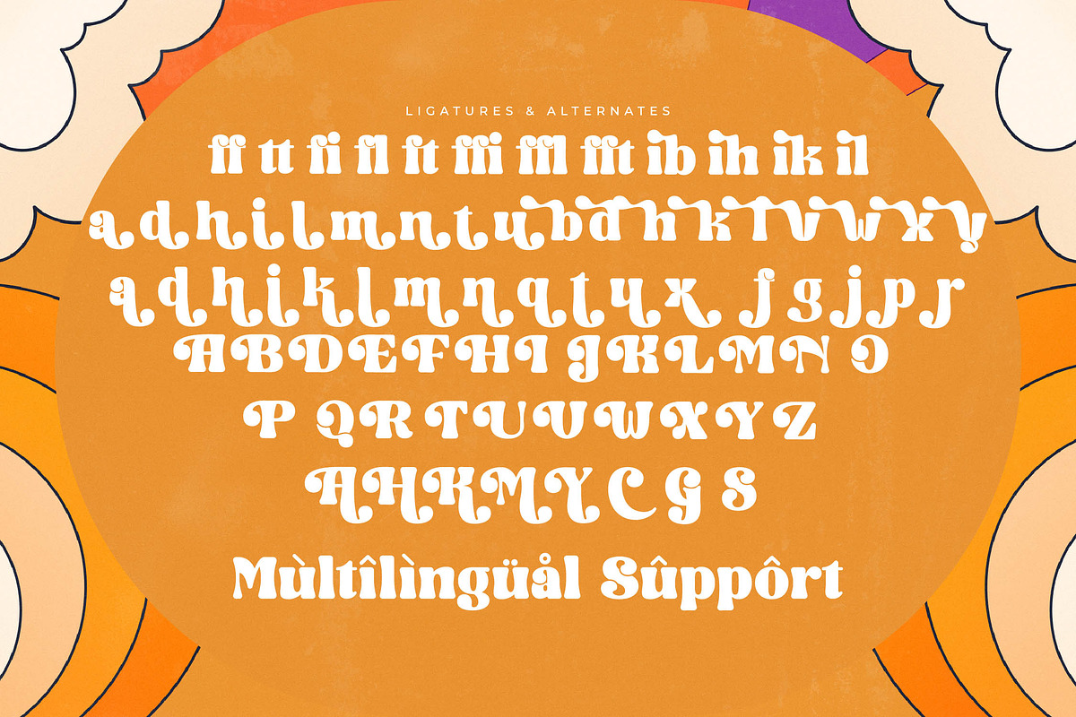 Madnight Honeys Retro Groovy Font, a Serif Font by timelesstype.co (Photo 19 of 20)