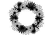 Floral Heart Circle WreathBlack Set, a Seasonal Illustration by Designer_Momina (Thumbnail 18 of 18)