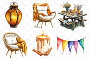 Cozy Caramel & White Fall Clipart, an Illustration by Dream Creation (Thumbnail 4 of 6)
