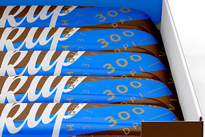 Bars Box Of 10x40g Front View Mockup