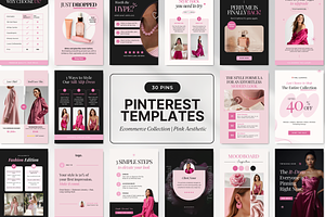 Ecommerce Pinterest Pin Templates, a Social Media Template by DigiPax