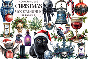 Mystical Gothic Christmas Clipart, an Illustration by Daily.Designs (Thumbnail 1 of 4)