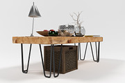 Slab coffee table, a Furniture 3D Model by inDahouze (Thumbnail 3 of 8)