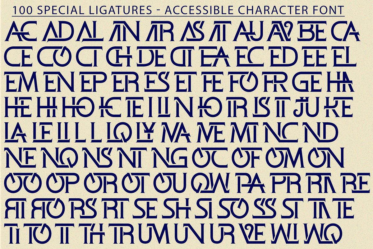 ACCESSIBLE CHARACTER FONT, a Serif Font by 177Studio (Photo 7 of 8)