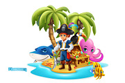 Pirate party. Children holiday, game, an Icon by Allevinatis Studio (Thumbnail 2 of 8)