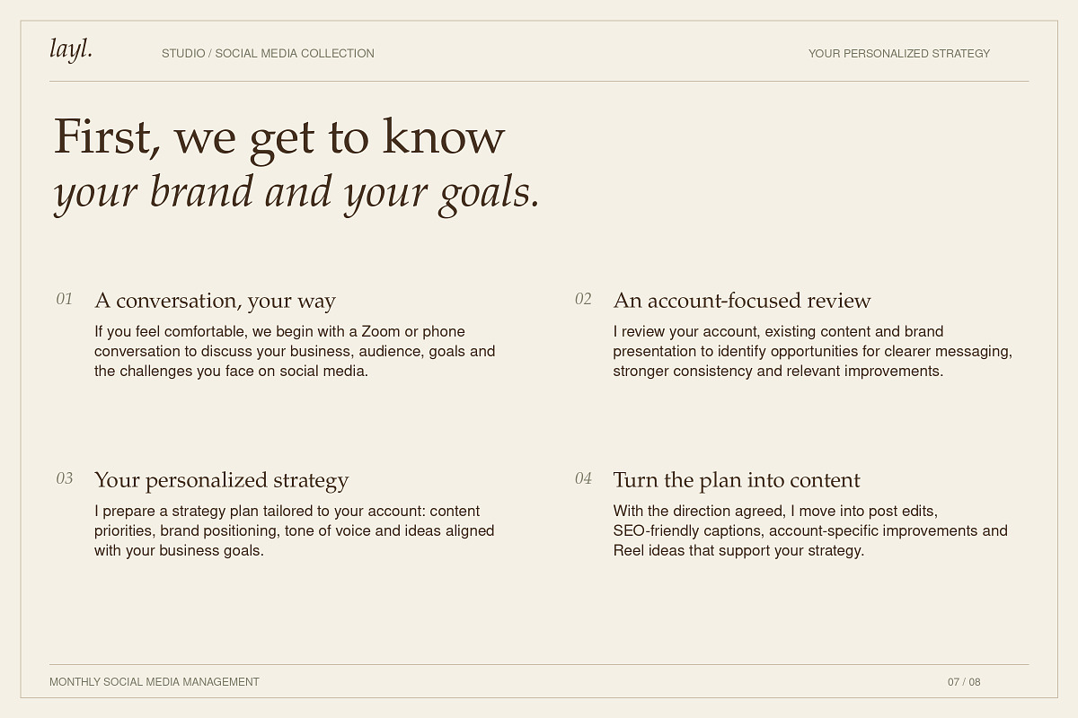1 Month Social Media Management, a Social Media Template by Layl Atelier (Photo 7 of 8)