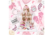 Breakfast digital paper, morning, a Pattern Graphic by Collart Studio (Thumbnail 5 of 6)