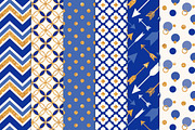 Royal Blue & Gold Glitter Patterns, a Pattern Graphic by Amanda Ilkov (Thumbnail 2 of 3)