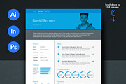 Material Resume Bundle, a Resume Template by ikono.me (Thumbnail 3 of 6)