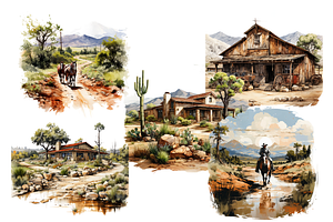 Wild Wild West Clipart Bundle