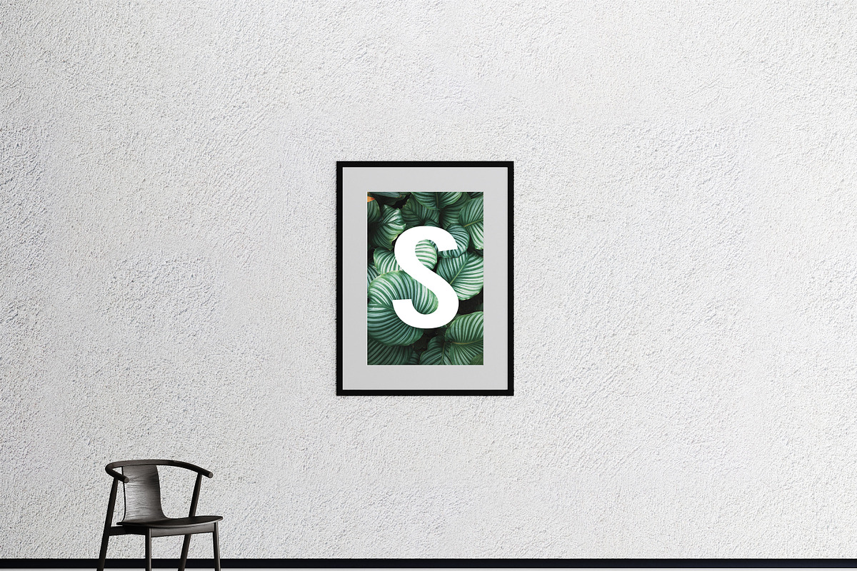 Single wall frame mockup, a Print Template by Graphictwister