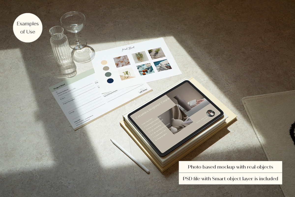 Print Mockup SET with iPad Mockup, a Print Template by LOPEstudio (Photo 3 of 8)