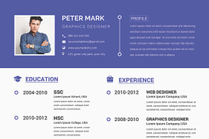 Clean CV Resume PSD Template