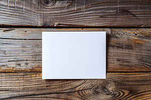 White Postcard mockup, flatlay on, an Empty State Illustration by shahsoft