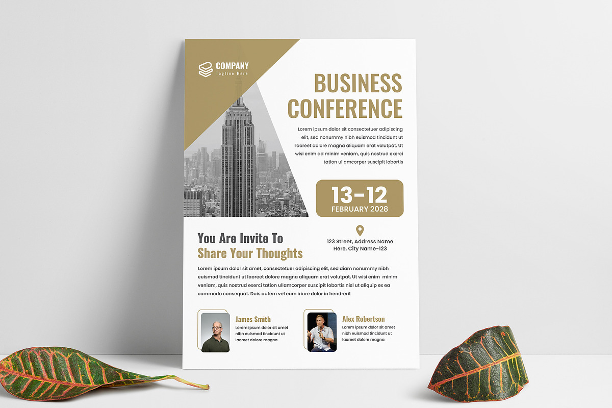 Business Conference Flyer Layout, a Flyer Template by Pixelpick (Photo 2 of 2)
