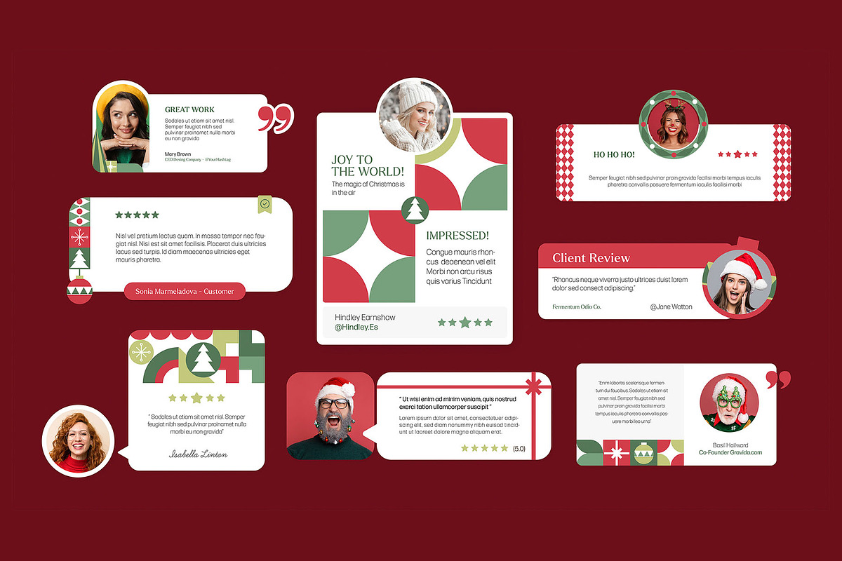 Christmas Testimonials Review Quotes, an UI Kit Template by BrandPacks (Photo 3 of 3)