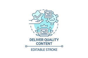 Deliver Quality Content Concept Icon